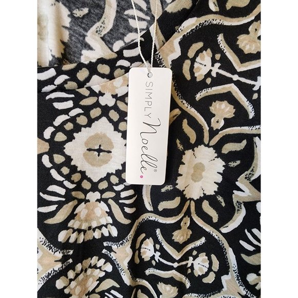 Simply Noelle Size XXL Womens Tunic Top Floral Geometric 3/4 Sleeve Shirt NWT - Picture 5 of 7